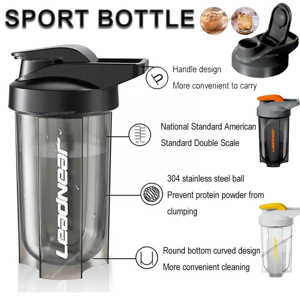 Home Gym Compact - Portable Protein Shaker 500ml Fitness Bottle