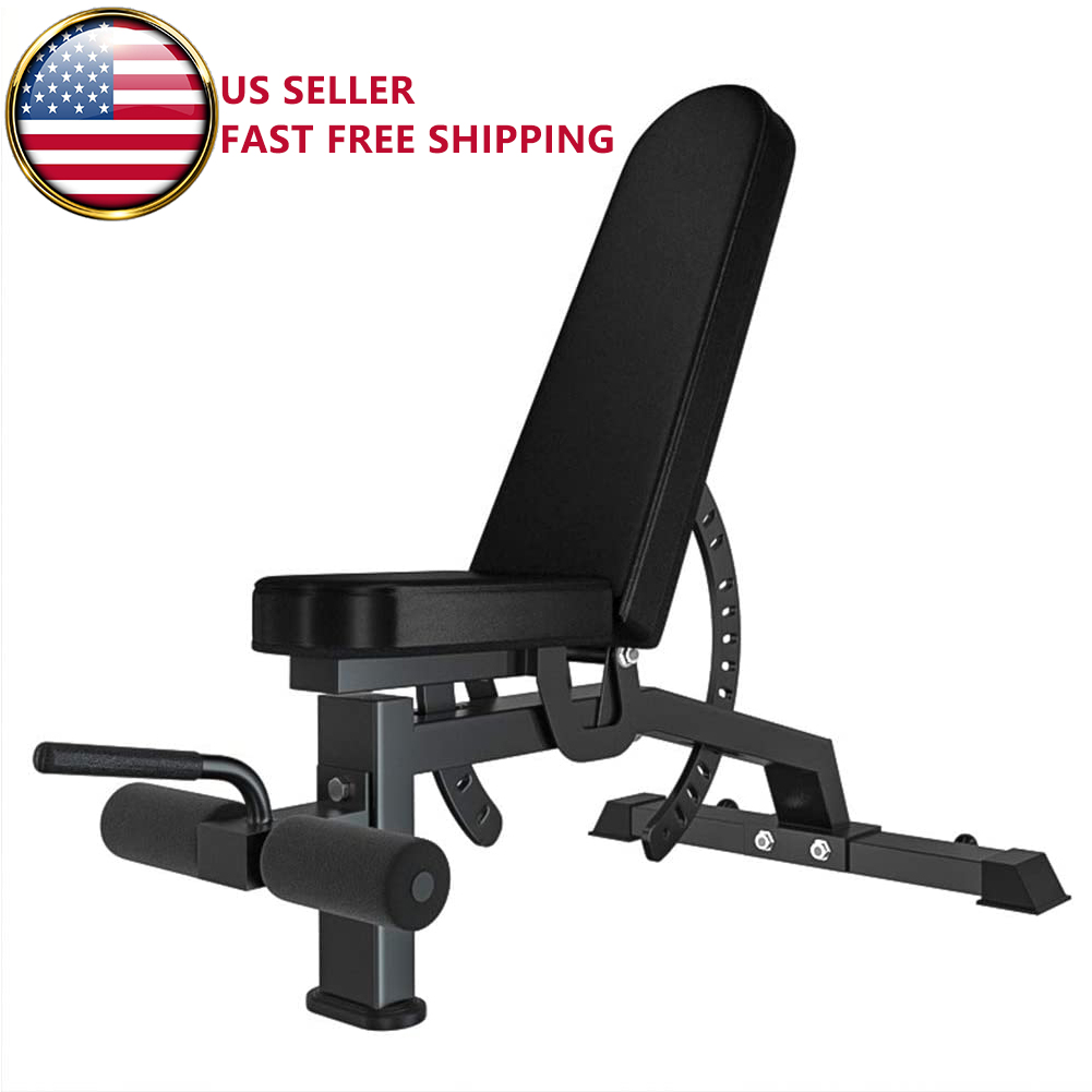 Home Gym Foldable - Adjustable Strength Training Bench Press Home