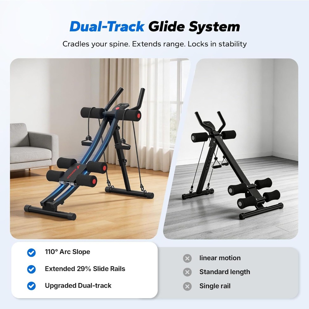 Adjustable Dual Track Ab Train - Home Gym Foldable recensie en prijs