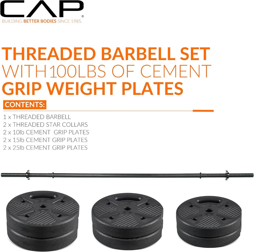CAP Threaded Barbell Set with  - Home Gym Fitness recensie en prijs