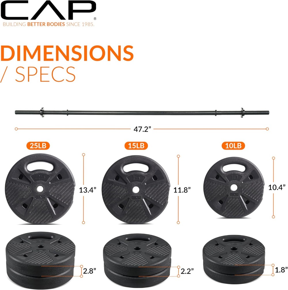 CAP Threaded Barbell Set with  - Home Gym Fitness recensie en prijs