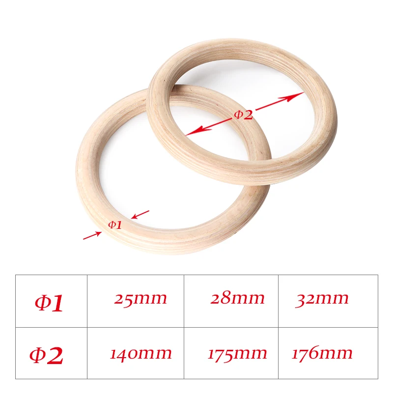 25mm/32mm Wooden Gymnastic Rin - Gymnastic Rings Wooden recensie en prijs