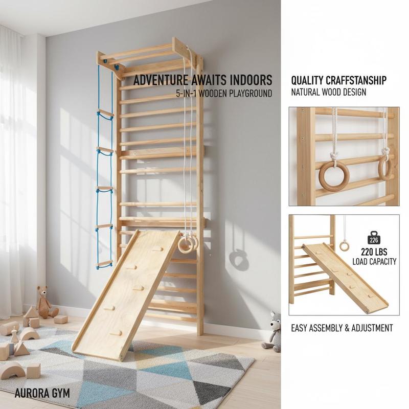 Wooden Stall Bars 31.5x23.6x86 - Gymnastic Rings Wooden recensie en prijs