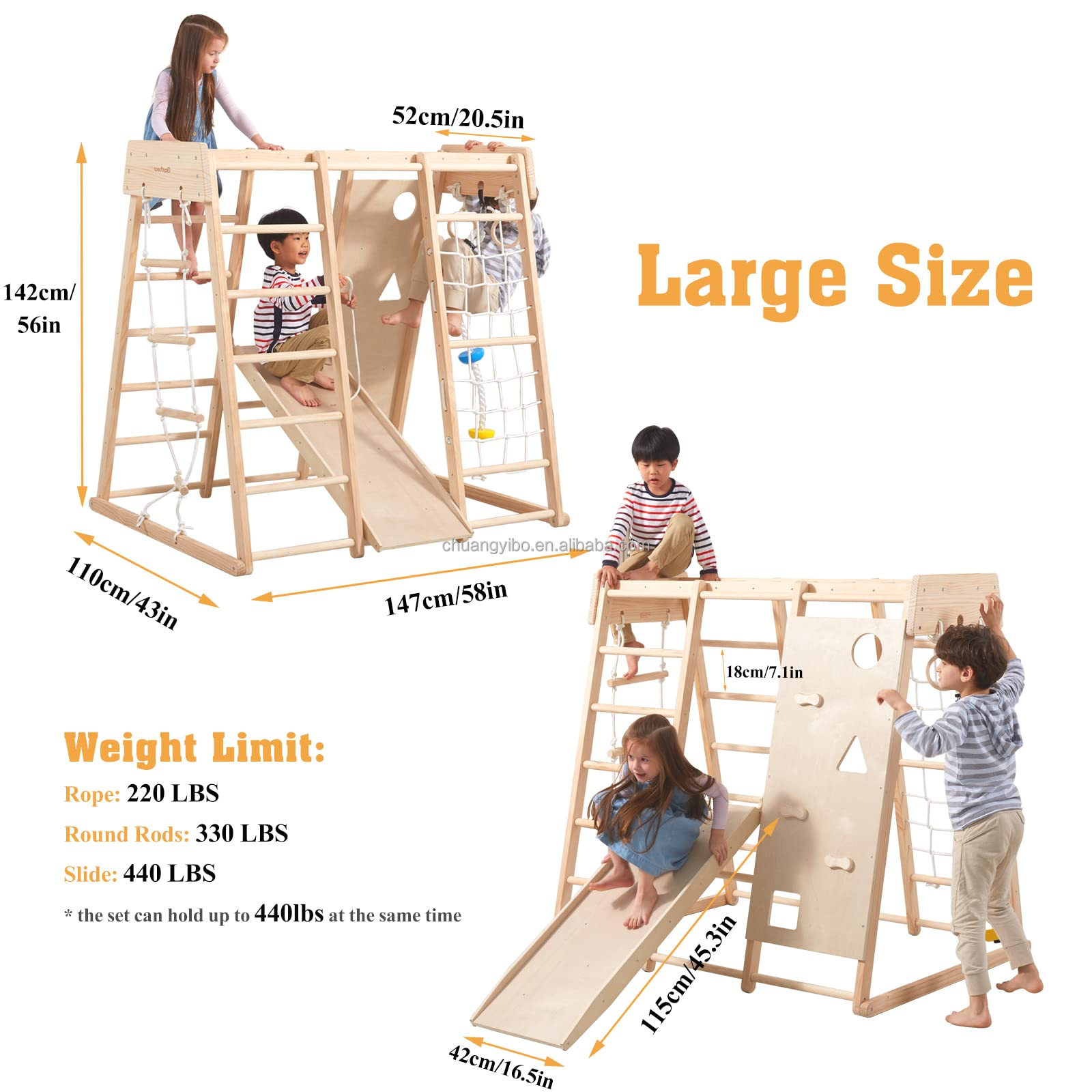Indoor Playground Jungle Gym T - Gymnastic Rings Wooden recensie en prijs