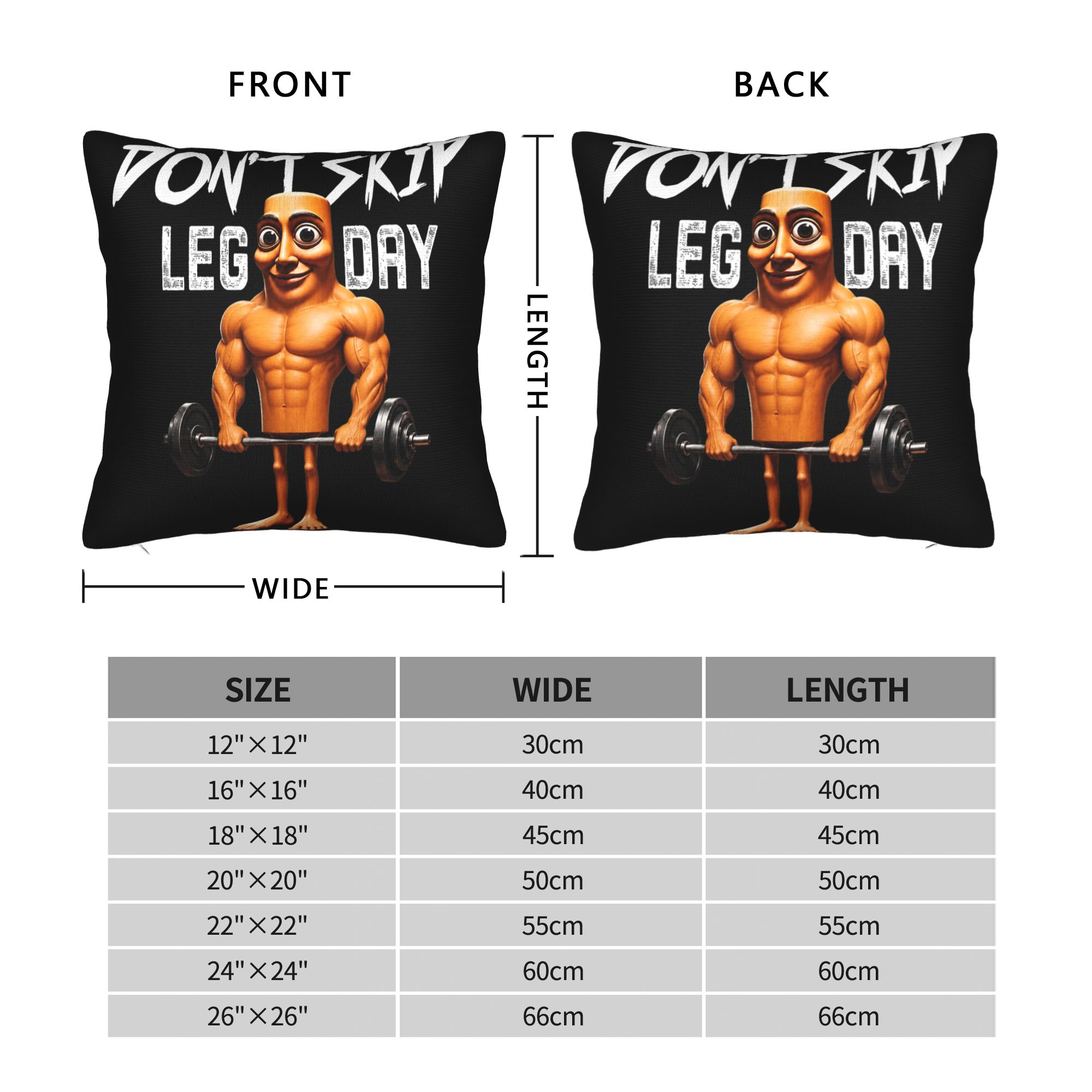 Pillow Case Don't Skip Leg Day - Home Gym Leg Day recensie en prijs