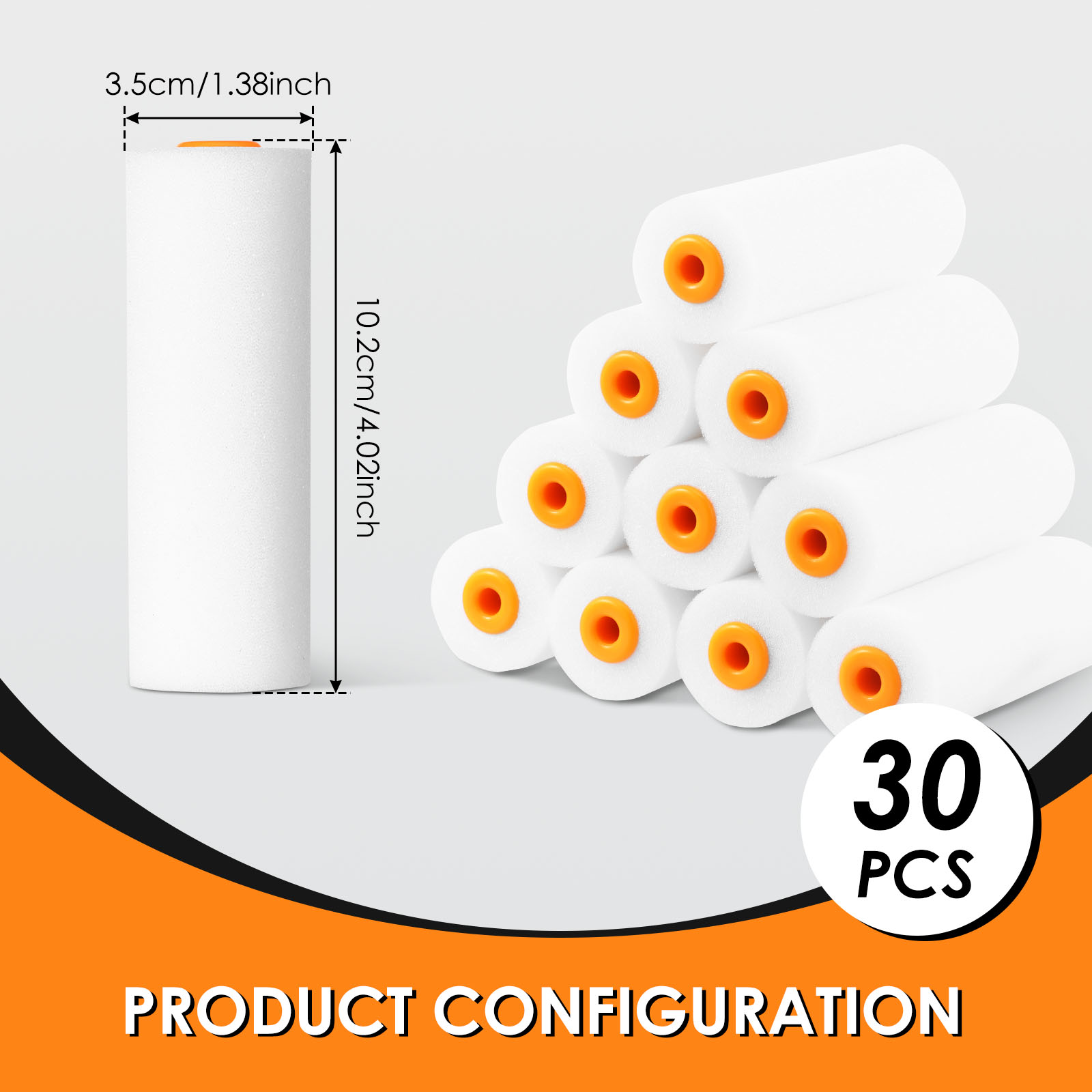 30Pcs Foam Cupboard Paint Roll - Foam Roller High Density recensie en prijs