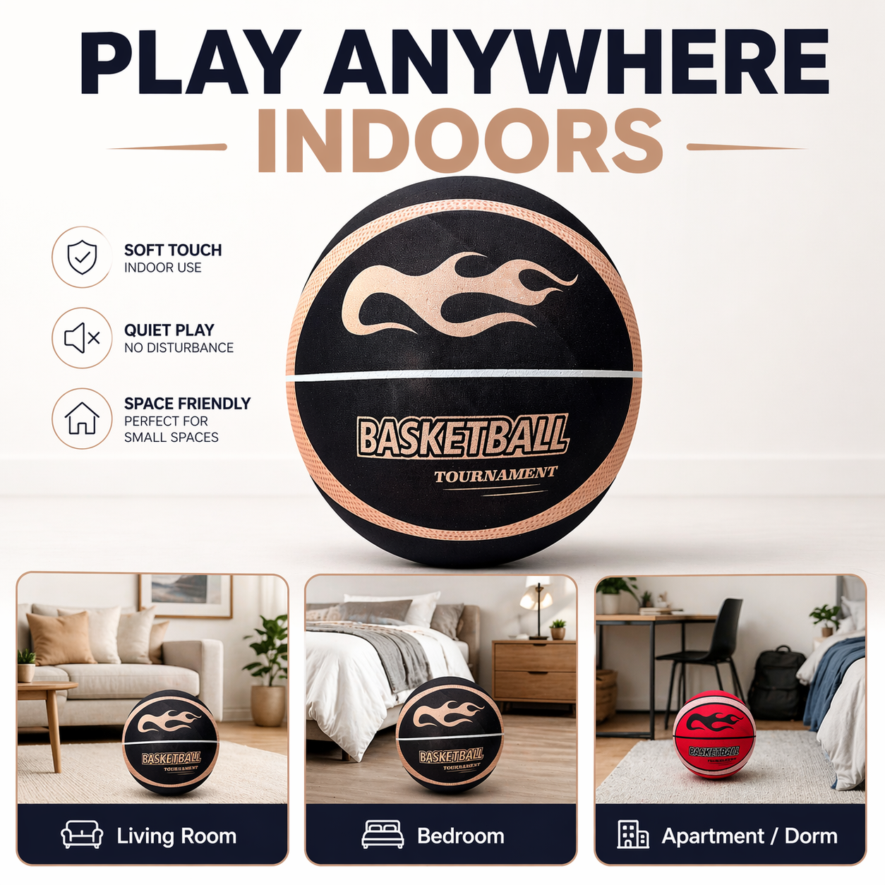 Fabric Cover Silent Basketball - Home Gym Fitness recensie en prijs