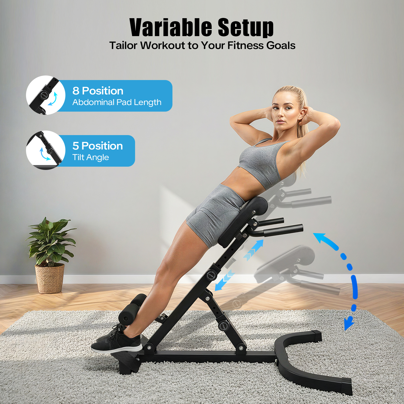 Adjustable Roman Chair Foldabl - Home Gym Foldable recensie en prijs