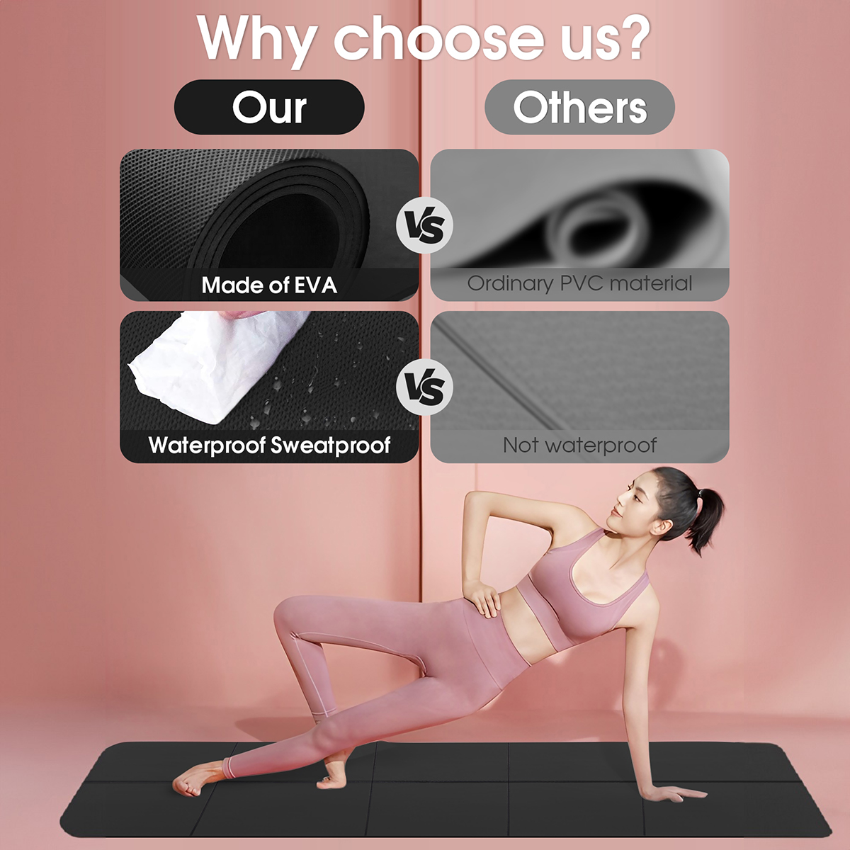 Foldable Yoga Mat Black Eco Fr - Home Gym Yoga Mat recensie en prijs