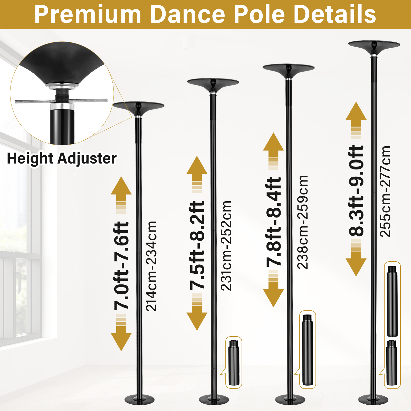 Heavy Duty 45mm Dance Pole for - Home Gym No Equipment recensie en prijs