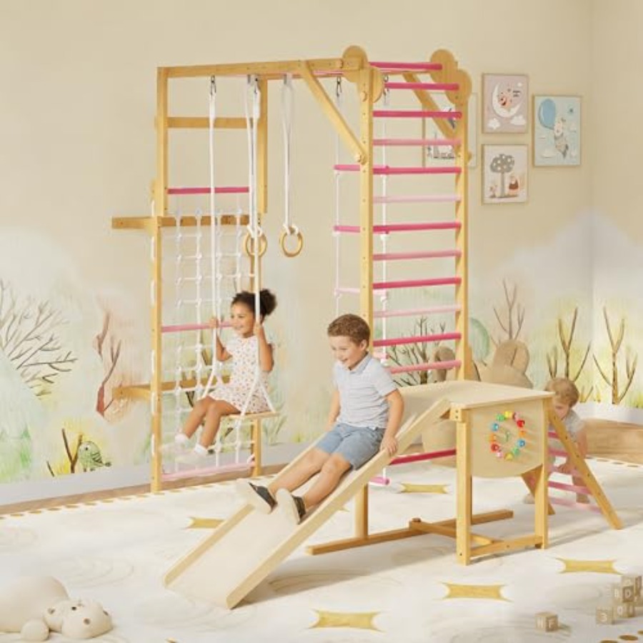 8-in-1 Indoor Jungle Gym for A - Gymnastic Rings Wooden recensie en prijs