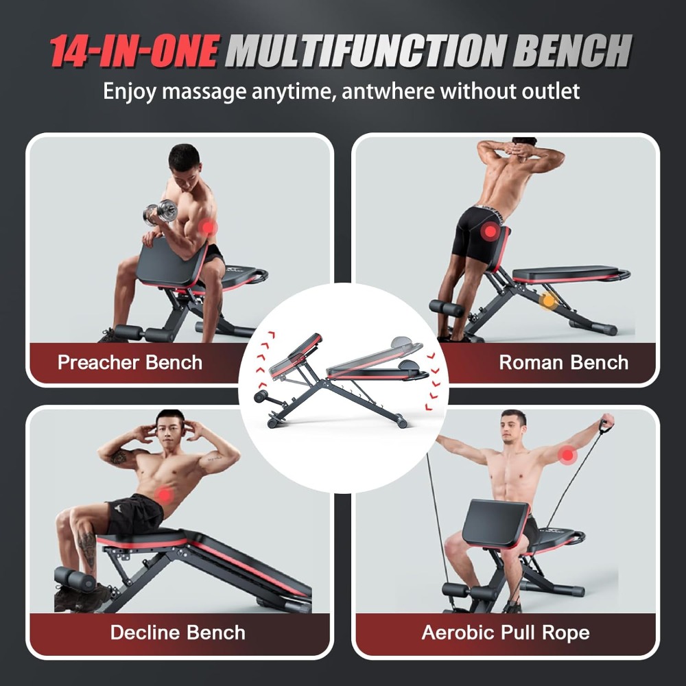 2026 Adjustable Weight Bench,  - Home Gym Foldable recensie en prijs