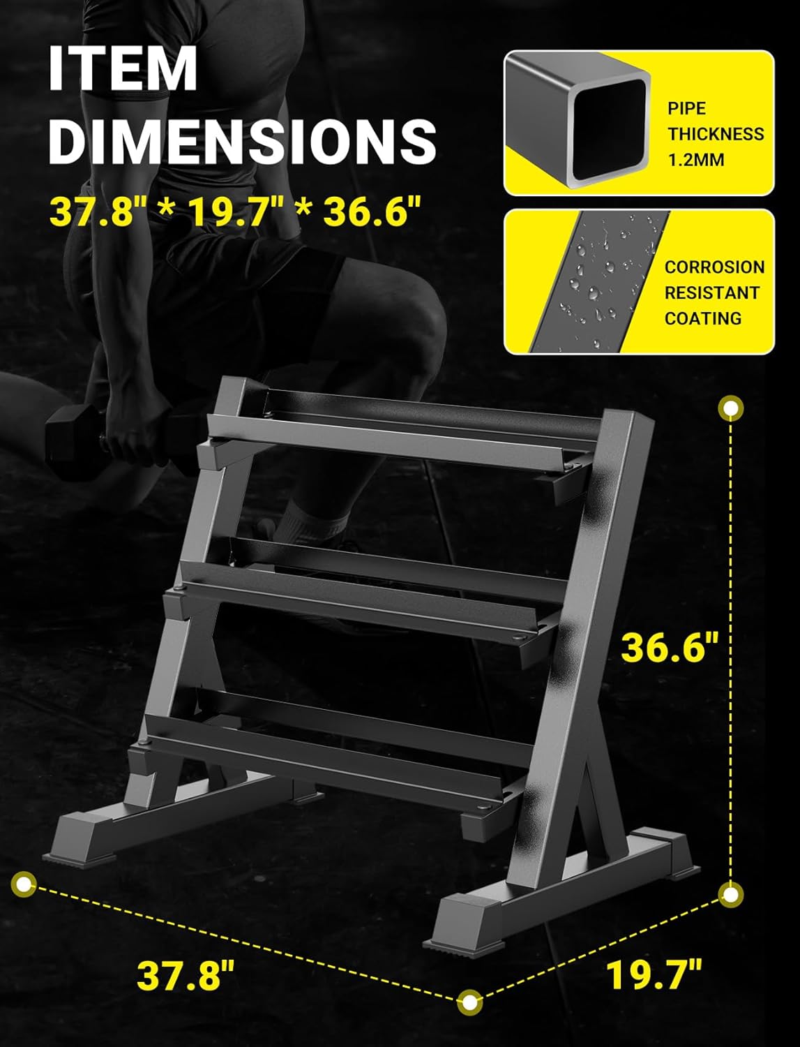 Home Gym Dumbbell Rack, 3 & 5  - Home Gym Compact recensie en prijs